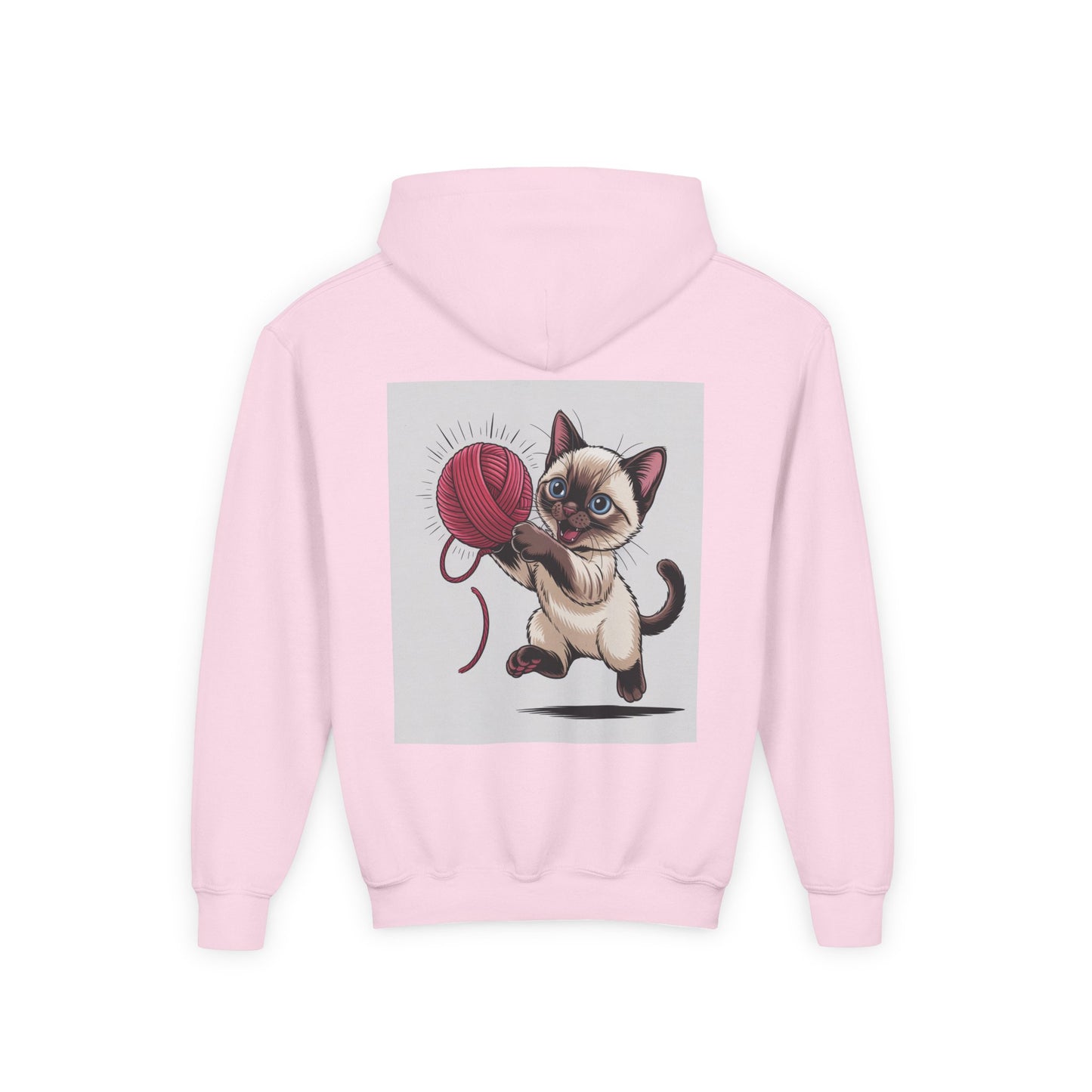 Youth Cat Basketball Hoodie with Playful Design, Cozy Sweatshirt for Kids, Perfect Gift for Animal Lovers, Ideal for Birthdays and Holidays
