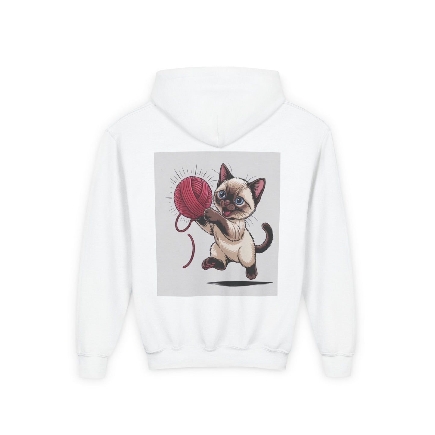 Youth Cat Basketball Hoodie with Playful Design, Cozy Sweatshirt for Kids, Perfect Gift for Animal Lovers, Ideal for Birthdays and Holidays