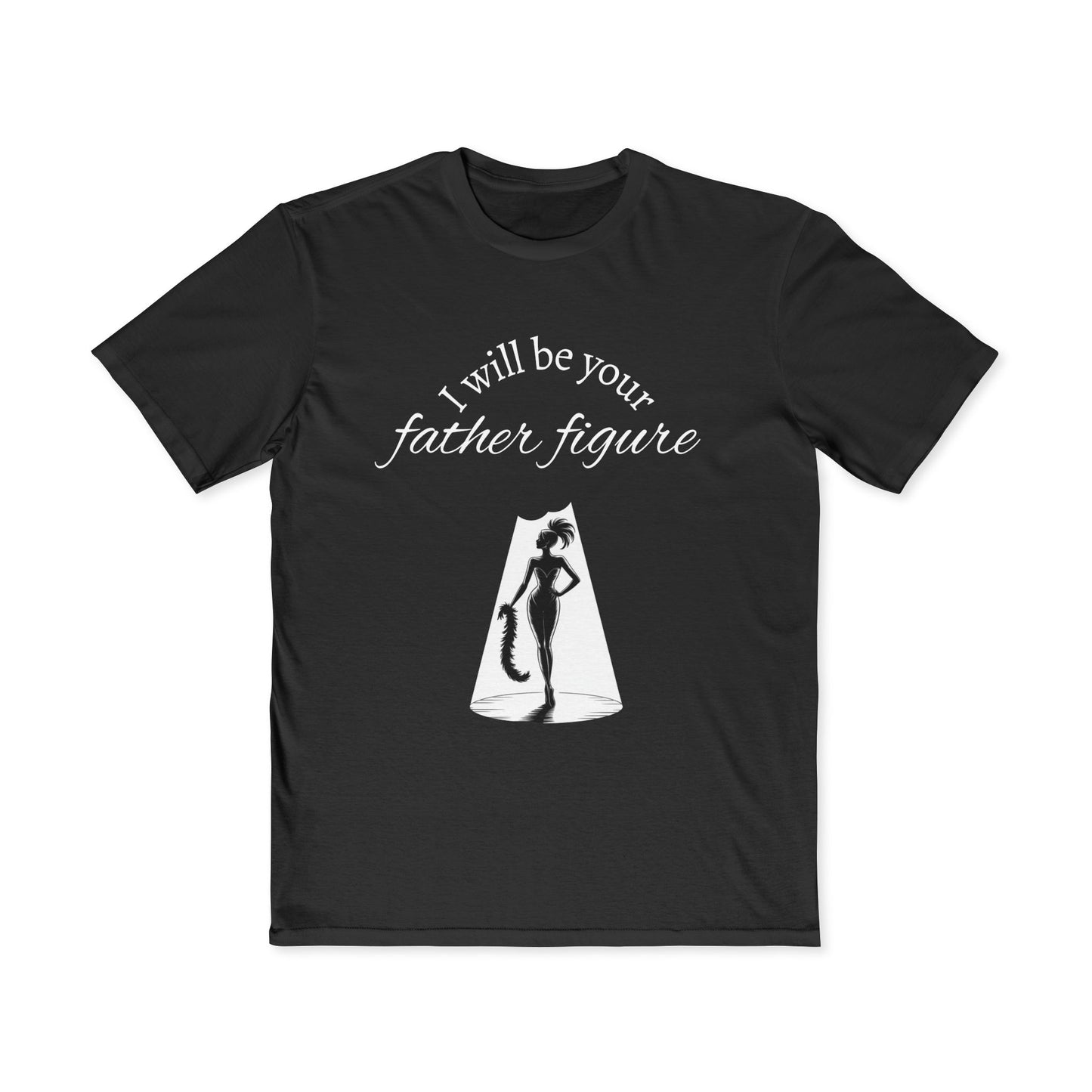 Father Figure Tee with showgirl silhouette.  