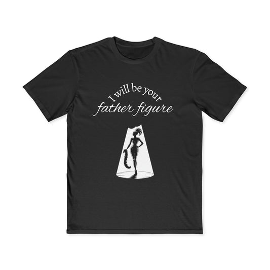 Father Figure Tee with showgirl silhouette.  