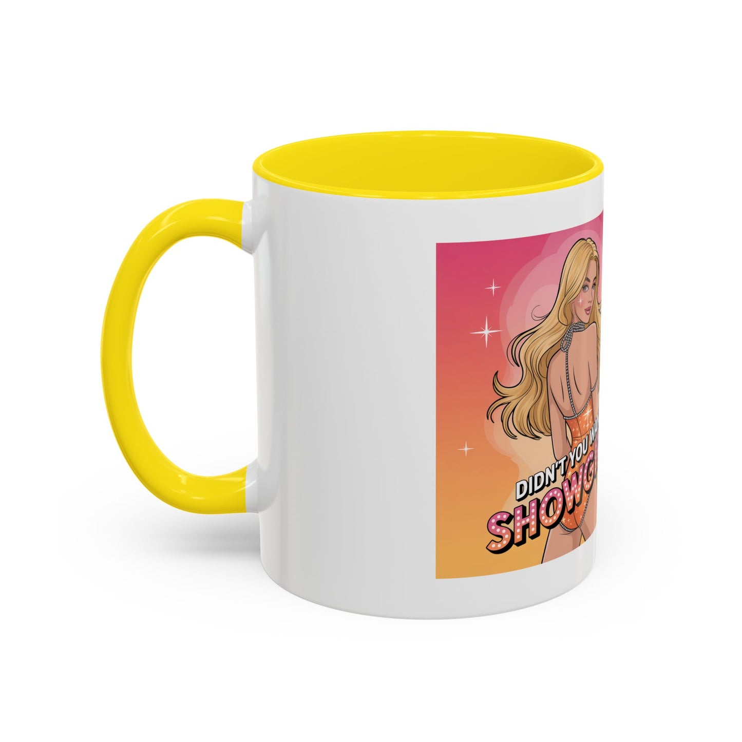 Showgirl Accent Coffee Mug - Fun Gift for Coffee Lovers, Unique Kitchen Decor, Retro Style, Pair with Other Housewares