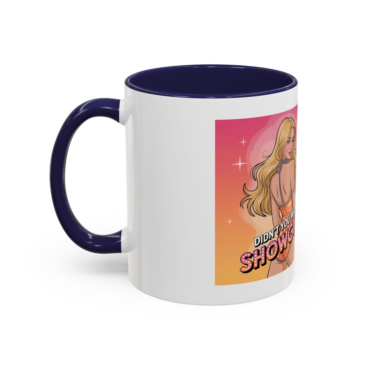 Showgirl Accent Coffee Mug - Fun Gift for Coffee Lovers, Unique Kitchen Decor, Retro Style, Pair with Other Housewares