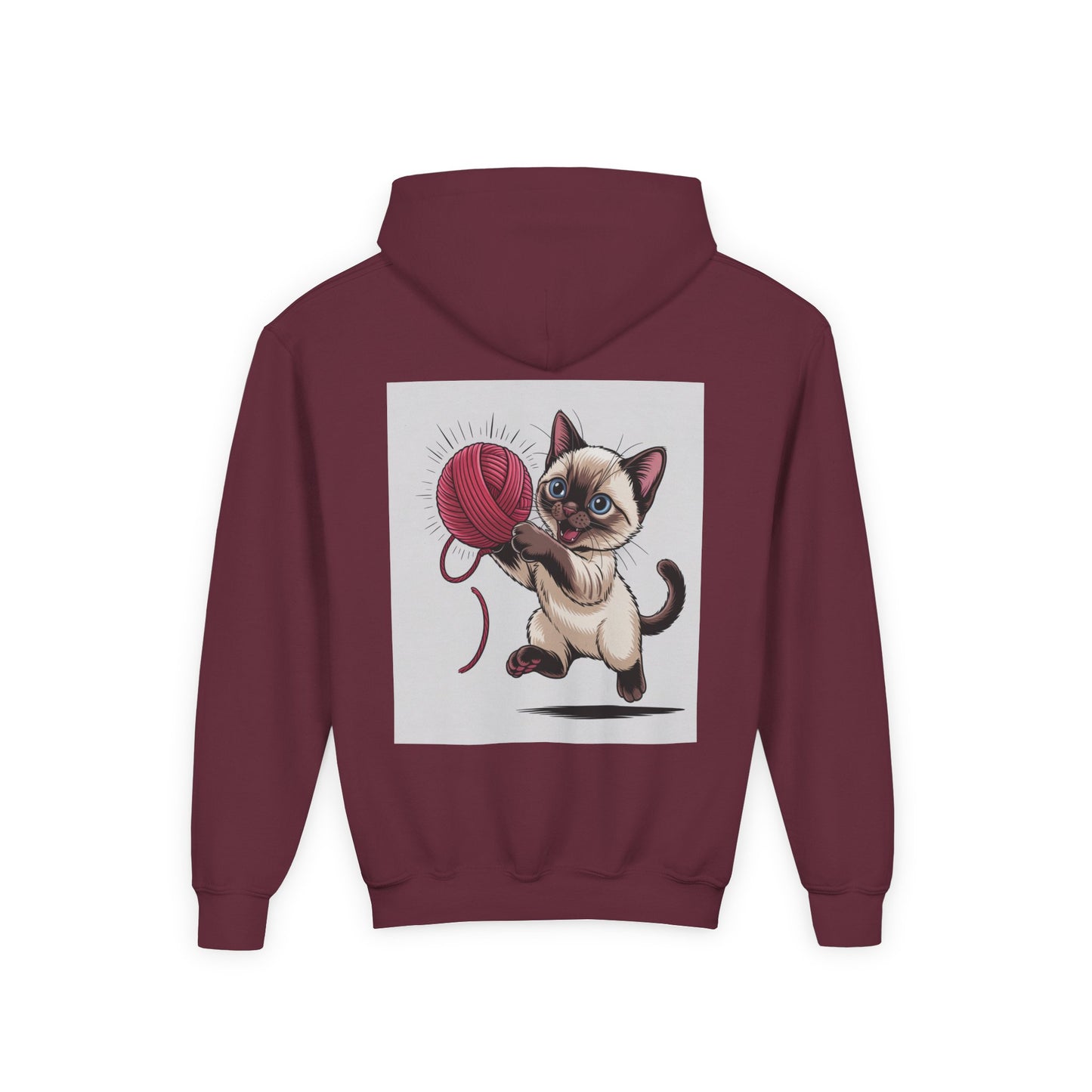 Youth Cat Basketball Hoodie with Playful Design, Cozy Sweatshirt for Kids, Perfect Gift for Animal Lovers, Ideal for Birthdays and Holidays