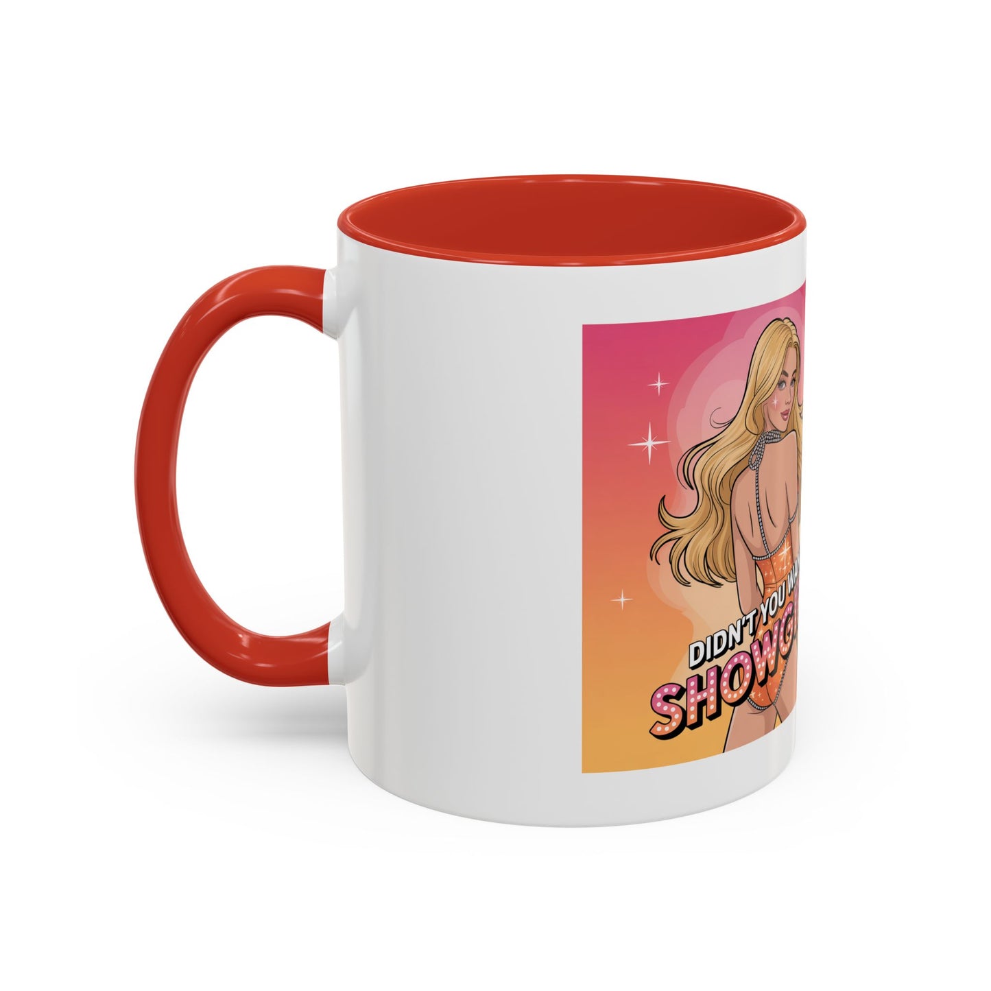 Showgirl Accent Coffee Mug - Fun Gift for Coffee Lovers, Unique Kitchen Decor, Retro Style, Pair with Other Housewares