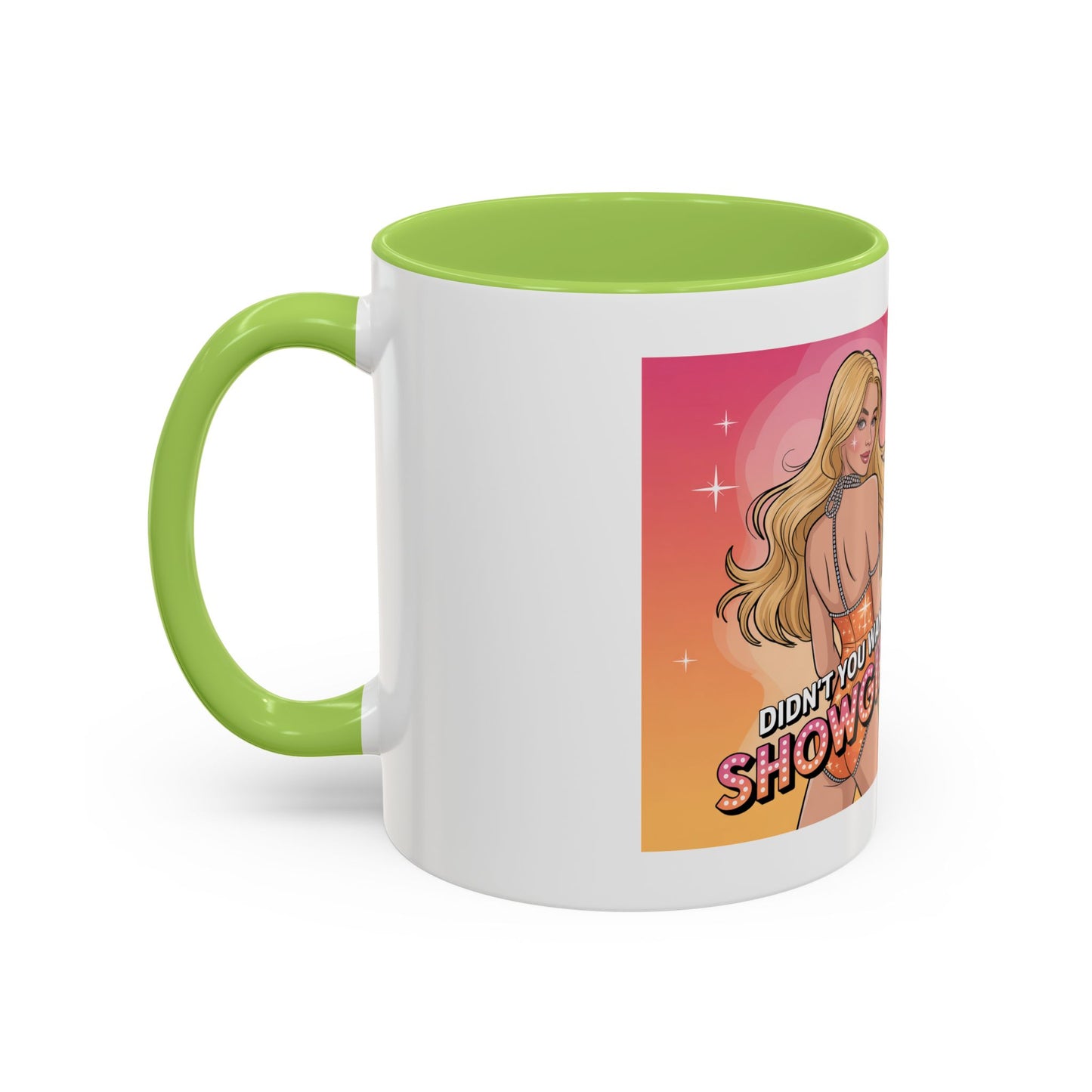 Showgirl Accent Coffee Mug - Fun Gift for Coffee Lovers, Unique Kitchen Decor, Retro Style, Pair with Other Housewares