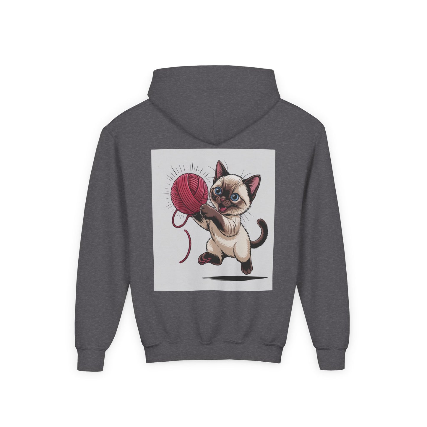 Youth Cat Basketball Hoodie with Playful Design, Cozy Sweatshirt for Kids, Perfect Gift for Animal Lovers, Ideal for Birthdays and Holidays